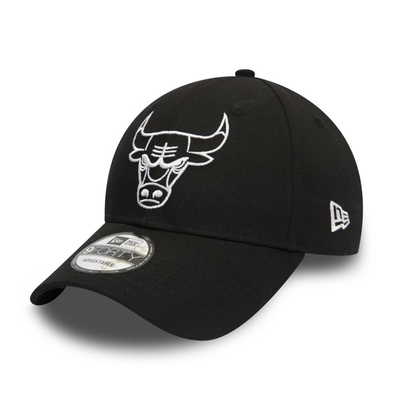 Gorras New Era 9forty Negros - Chicago Bulls Essential Outline 49523HGRX